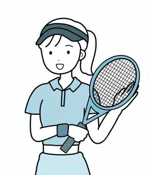 シンプルテニスプレーヤー(b) シンプルテニスプレーヤー(b) シンプル,人,女,ラケット,テニス選手,テニスプレーヤー,サンバイザー,ポロシャツ,テニス,選手のイラスト素材