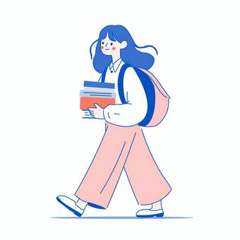 Illustration, स्कूल के लिए आवागमन, वॉक, पीडब्लू, 