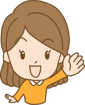 A girl holding hands, illustration, people, girl, JPG, PNG and AI