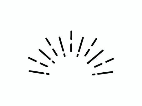 黒サンバースト光線半円 サンバースト,光,放射,半円,光線,黒,輝き,デザイン,背景,光芒のイラスト素材