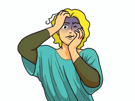 困っている人 困る,人物,表情,女性,失敗,困っている人,人,アイコン,青ざめる,困ったのイラスト素材