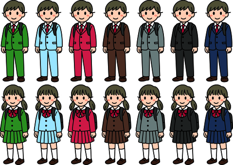 カラフルな学生です。