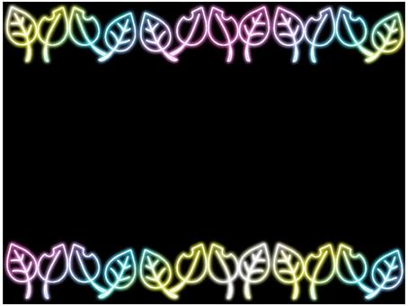 葉っぱのフレ−ム　ネオン
