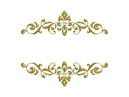 立体的な装飾フレーム ゴシック,枠,立体,西洋,高級,金,メタル,金属,輝き,フレームのイラスト素材
