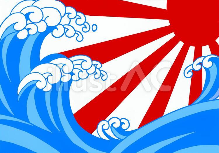 荒波大漁イメージ4低 荒波,大波,嵐のイラスト素材