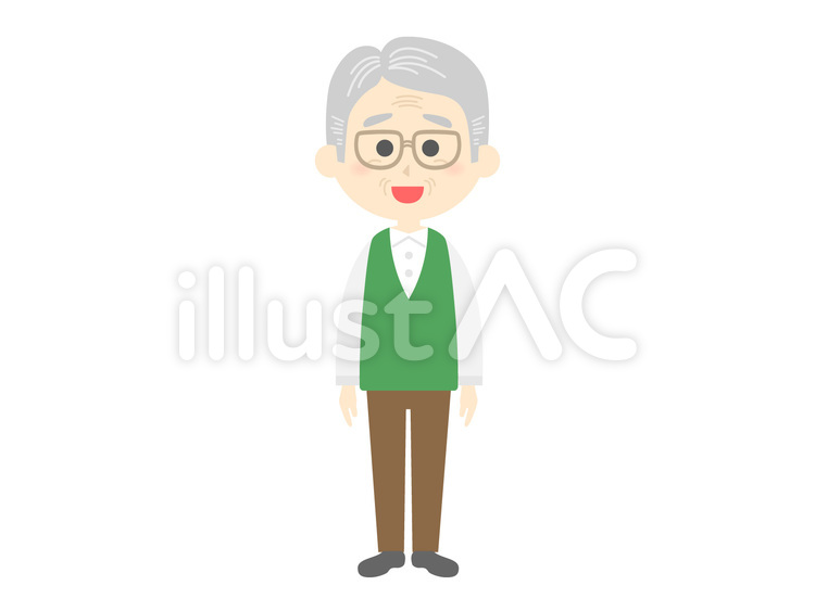 おじいさん お爺さん,おじいさん,爺さんのイラスト素材