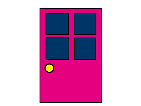 キュートなドア かわいい,ピンク,シンプル,ドア,絵本のイラスト素材