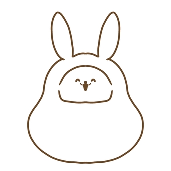 Rabbit Dharma line drawing material single item, животное, кролик, d, JPG and PNG