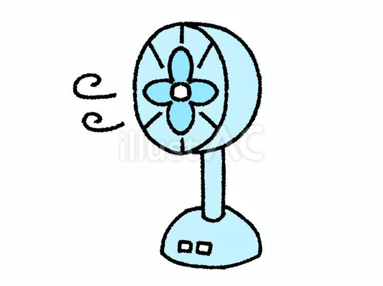 扇風機 ゆるふわ,ゆるい,かわいいのイラスト素材