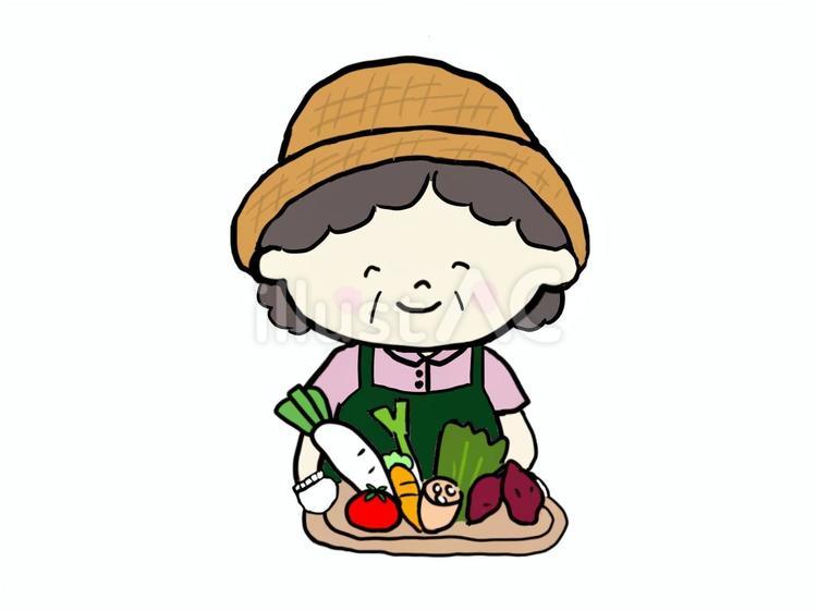 農家のお母さん♪ 農家,野菜,お母さんのイラスト素材
