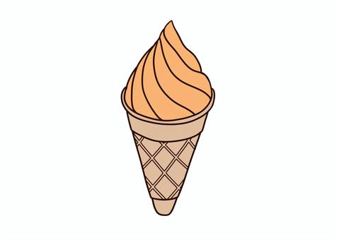 Illustration, soft cream, summer, brown, 