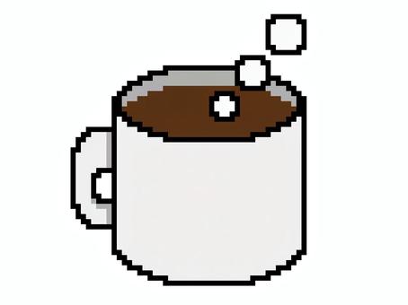ホットココア ホットココア ホットココア,ドット絵,ピクセルアート,冬,ドリンク,マグカップ,カフェ,あったかいのイラスト素材
