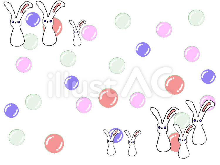 うさぎ　ﾌﾚｰﾑ5 うさぎ,ウサギ,兎のイラスト素材