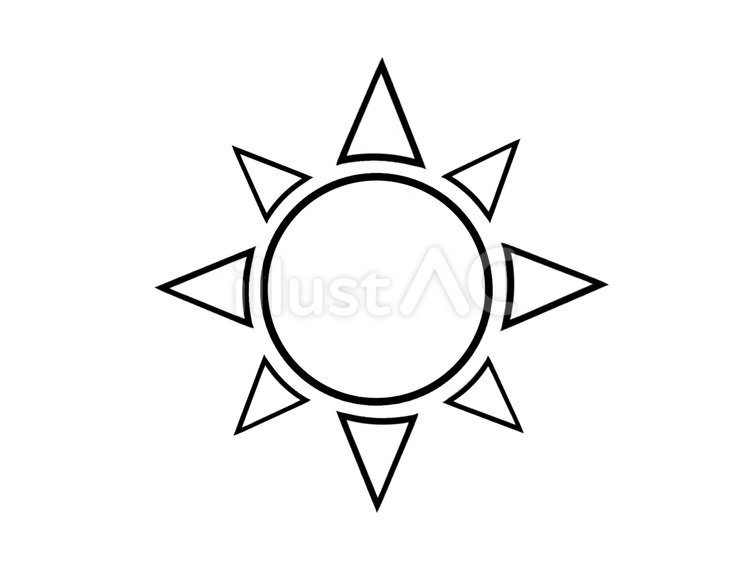 天気の『晴れ』や『太陽』を表すアイコン 太陽,晴天,天気予報のイラスト素材