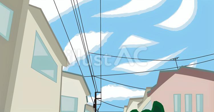 住宅地屋根 住宅地,屋根,窓のイラスト素材