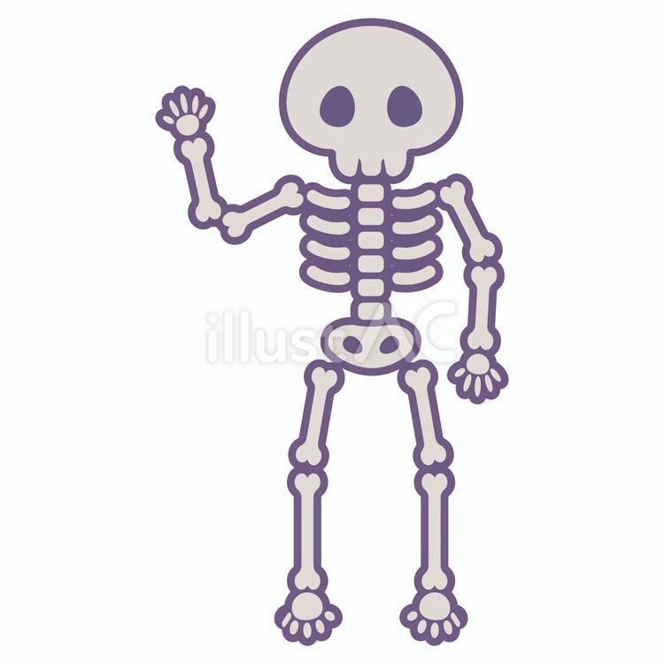 手を振る骸骨　ハロウィン ハロウィン,骸骨,ドクロのイラスト素材
