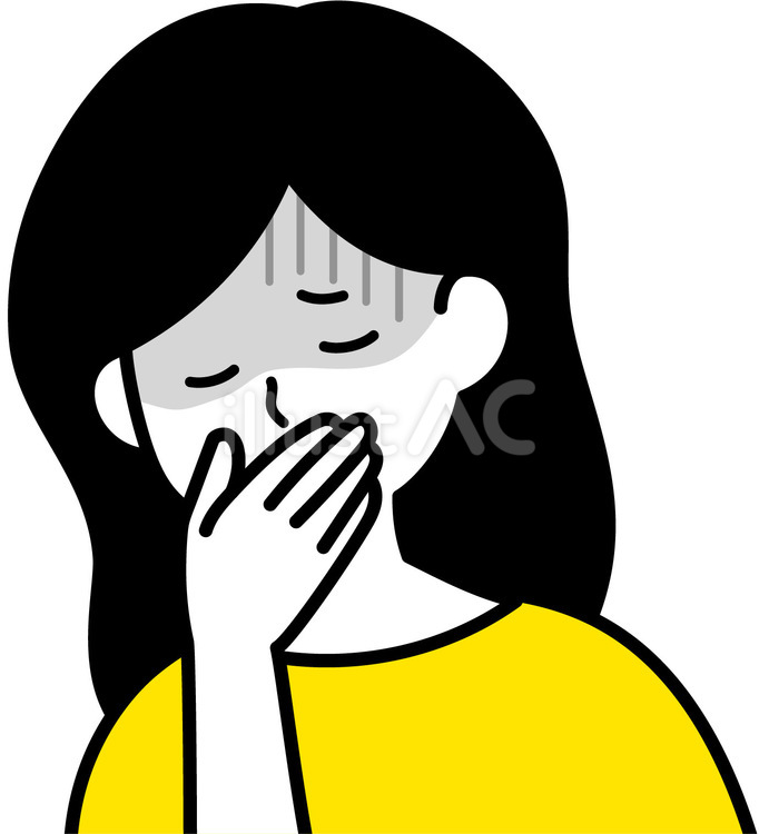 吐き気がする　気持ち悪い　吐きそうな女性 吐き気,気持ち悪い,つわりのイラスト素材