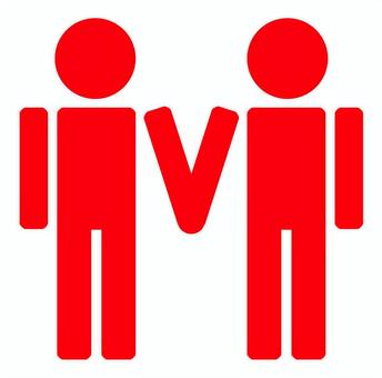 手をつなぐカップル（夫婦） カップル,夫婦,手,つなぐ,愛情,愛,シルエット,気持ち,人,行動のイラスト素材