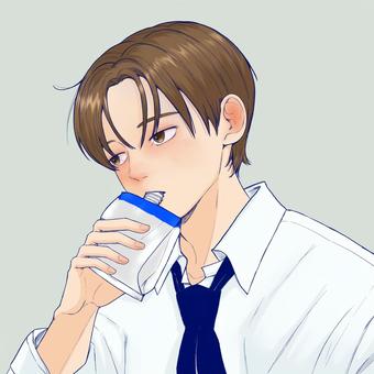 高温ボーイ 熱,暑い,青年,イケメン,漫画のイラスト素材