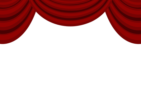 ポップな赤い舞台幕　4：3 舞台幕,赤,背景,ステージカーテン,レッドカーテン,ステージ幕,授賞式,舞台,ステージ,イベントのイラスト素材