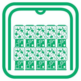 カプセルトイコーナーを案内する標識 カプセルトイ,ガチャガチャ,自動販売機,カプセル,自販機,コーナー,ゲームセンター,娯楽,ボール,景品のイラスト素材