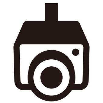 防犯カメラのシンプルアイコン１ 防犯カメラ,防犯,カメラ,グッズ,アイテム,監視カメラ,監視,セキュリティ,セキュリティー,アイコンのイラスト素材