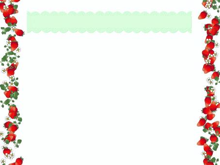 Strawberry lace frame with title frame green, JPG and PNG Strawberry lace frame with title frame green, strawberry, spring, race, JPG and PNG