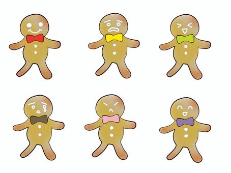 ジンジャークッキー ジンジャークッキー,クリスマス,お菓子,ひとがた,かわいいのイラスト素材