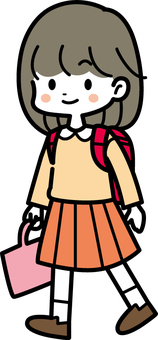 School bag girl 2, JPG, PNG and AI School bag girl 2, , JPG, PNG and AI