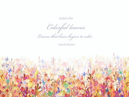 Watercolor frame of autumn leaves and wild flowers Horizontal composition, JPG, PNG and AI Watercolor frame of autumn leaves and wild flowers Horizontal composition, autumn leaves, frame, autumn, JPG, PNG and AI