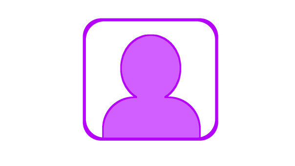 Simple person icon purple, wong, wong, anggota, JPG