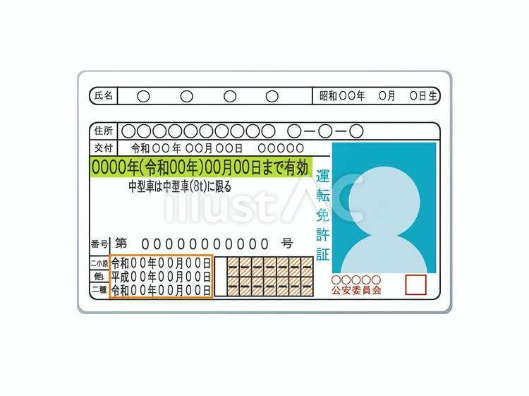 免許証緑 免許証,身分証明書,icカードのイラスト素材