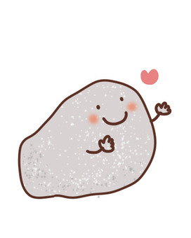 ニコニコの石ころ（パワーストーン） 石,感情,にこにこ,水晶,パワーストーン,石ころ,意識,気持ち,ハート,優しさのイラスト素材