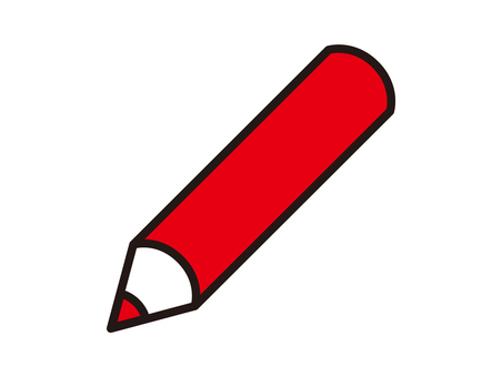 Colored pencil icon red single, colored pencil, pencil, pen, JPG, PNG and EPS