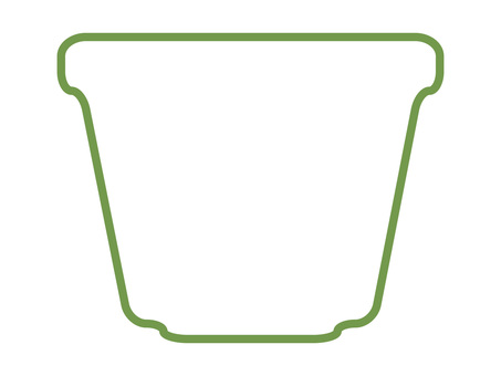 ガーデニング・植木鉢・プランターアイコン 植木鉢,ポット,プランター,フレーム,アイコン,線画,緑,モダン,枠,抽象のイラスト素材