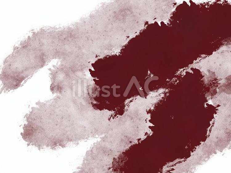 一筆　赤 背景,赤,インクのイラスト素材