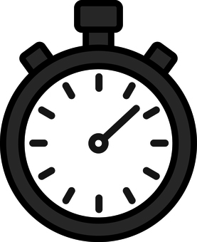 黒のストップウォッチです。 ストップウォッチ,シンプル,時計,アナログ,計測器,クロノグラフ,タイム測定,スポーツ用,時間,管理のイラスト素材