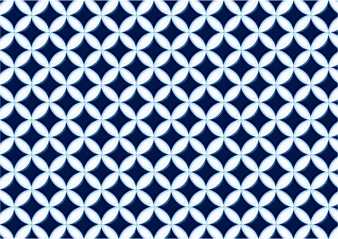 濃紺と白の七宝文様の立体パターン パターン,七宝,和柄,和風,日本,紺,青,白,背景,シンプルのイラスト素材