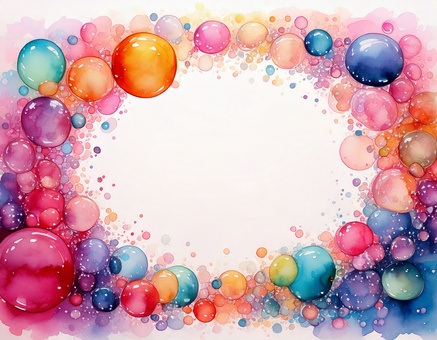 シャボン玉のフレーム素材