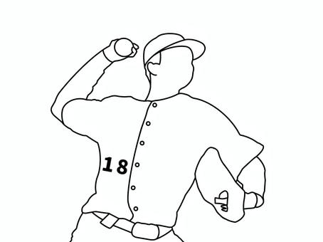 ベースボール 野球,ベースボール,球技,スポーツ,プロ野球,メジャーリーグ,社会人野球,大学野球,人,人物のイラスト素材