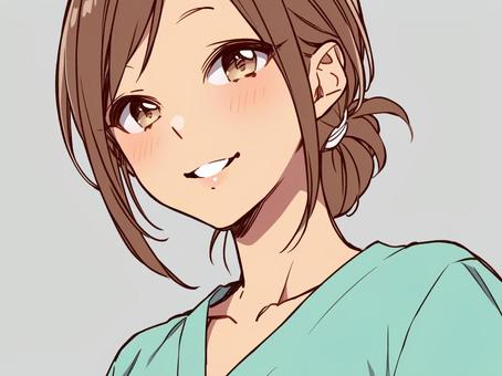 やさしく微笑む看護師