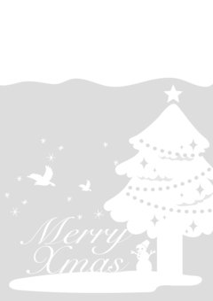 メッセージカードに使えるXmasイラスト