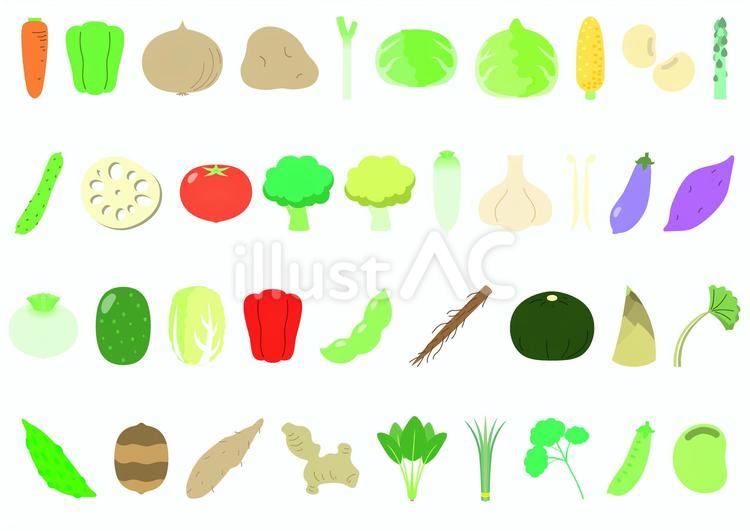 野菜いろいろ01 野菜,農業,トマトのイラスト素材