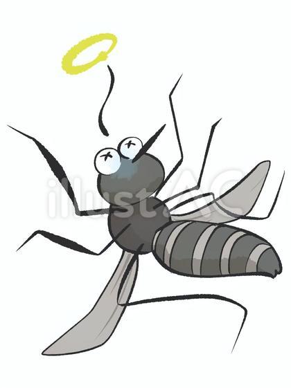 死んだ蚊のイラスト