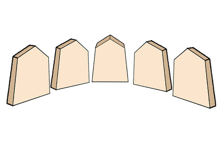 並ぶ将棋の駒 駒,将棋,空欄,記入欄,pop調,手描き,挿絵,ワンポイント,素材,商用可のイラスト素材