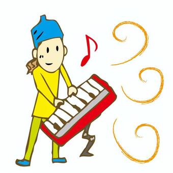 Illustration, keyboard, piano, band, 