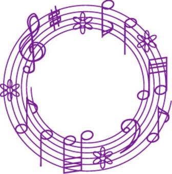 Musical circle purple, note, musics, circle, JPG, PNG and AI