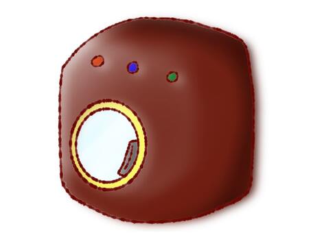 ドラム型洗濯機 洗濯機,ドラム型,洗濯,生活,家電,ブラウン,茶色,マシーン,クリーニング,ランドリーのイラスト素材