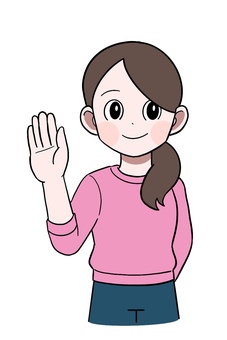 紹介女子 女性,案内,説明,笑顔,提案のイラスト素材