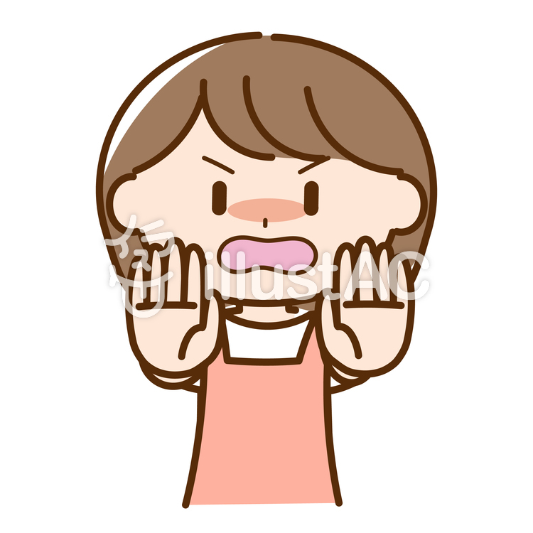 強く拒否するママ 拒否,無理,嫌いのイラスト素材